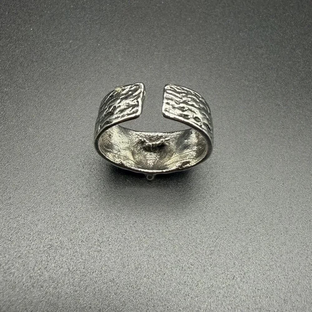 Blue Eye Owl Adjustable Ring Gothic Punk Animal Open Band Men Women Gift Fashion